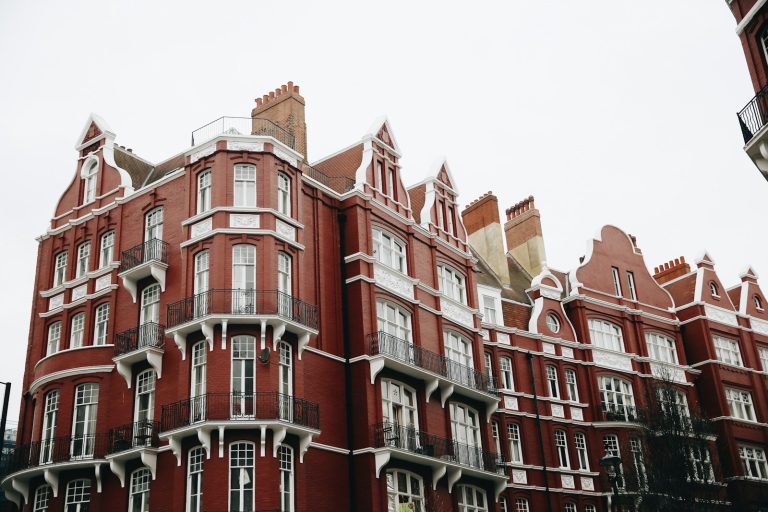 A red-brick Victorian apartment block