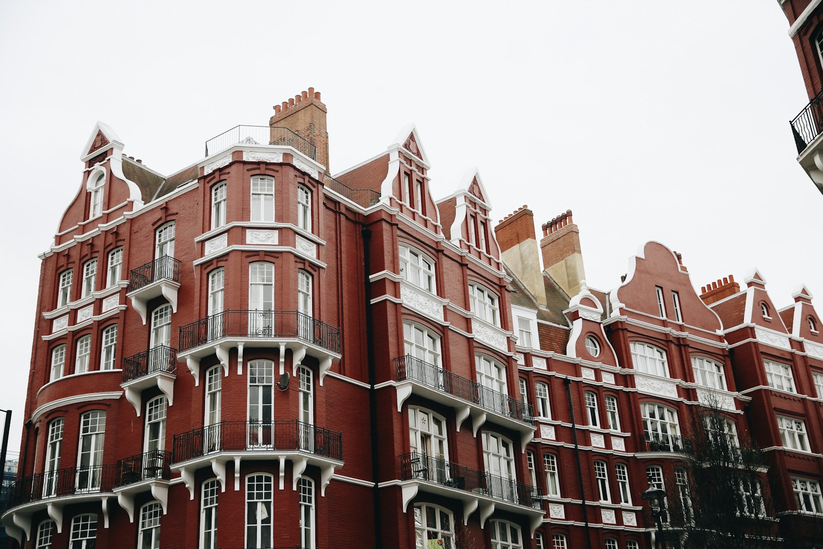 A red-brick Victorian apartment block