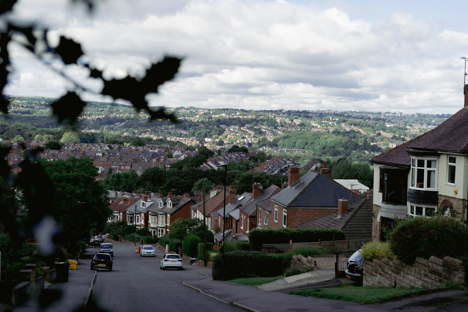 Rows of houses on the slopes of a town